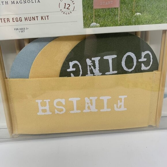 Hearth & Hand By Magnolia Easter Egg Hunt Kit Flag Markers Family Home Decor - Picture 5 of 7
